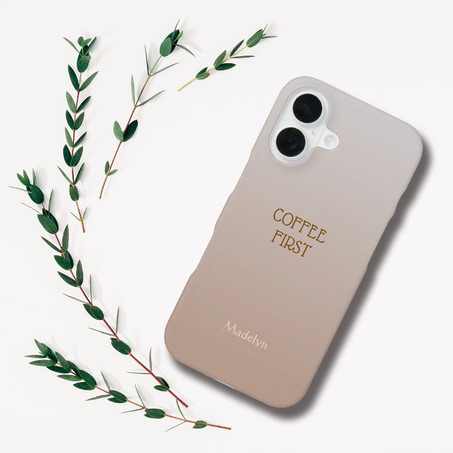 Coque iPhone 16 Ombre Brown Personnaliser le devis et le Coque iph (Créateur téléchargé)