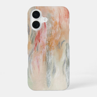 Coque iPhone 16 Orange Green Contemporary Abstract Design