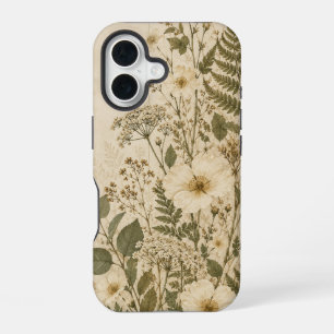 Coque iPhone 16 Panneau d'herbier en ivoire