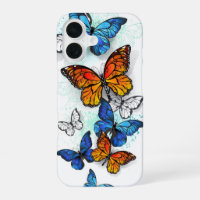 Papillons volants Morpho et Monarch