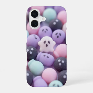 Coque iPhone 16 Pastel Ghost Marshmallows Halloween Case