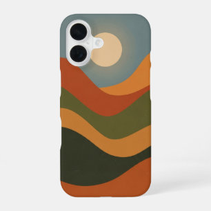 Coque iPhone 16 Paysage Abstrait Vintage