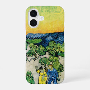 Coque iPhone 16 Paysage avec couple en promenade de Vincent van Go