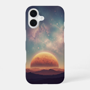 Coque iPhone 16 Paysage Cosmique Vintage