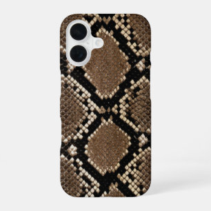 Coque iPhone 16 Peau de serpent Python fausse