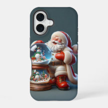 Père Noël avec Double Snow Globe, Noël, Auteur Na
