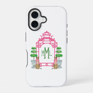 Coque iPhone 16 Personalized Pagoda Monogram iPhone 16 tough case
