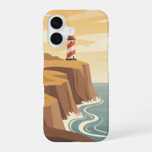 Coque iPhone 16 Phare Rétro de la Côte
