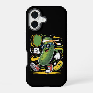 Coque iPhone 16 Pickle Jouant au Pickleball