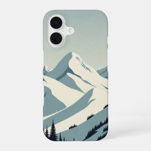 Coque iPhone 16 Pics de neige vintage
