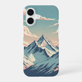 Coque iPhone 16 Pics enneigés vintage