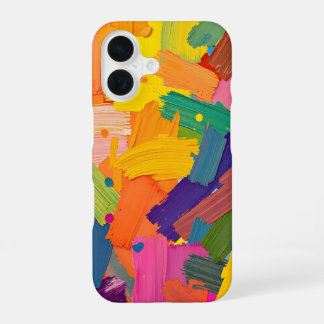 Coque iPhone 16 Pinceau abstrait