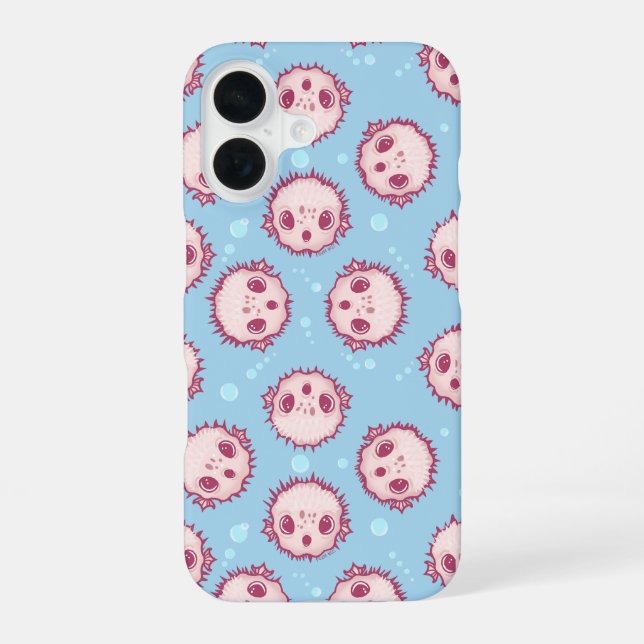 Coque iPhone 16 Poisson-globe (Verso)