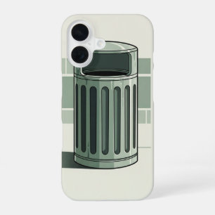 Coque iPhone 16 Poubelle Rétro Simple