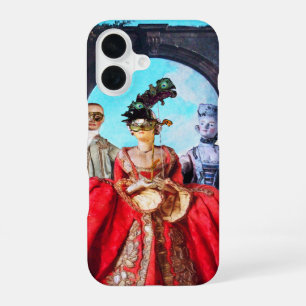 COQUE iPhone 16 POUPÉES ET MASQUES ITALIENS ANTIQUES POUR SOIRÉE M