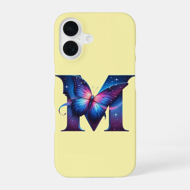 Coque iPhone 16 Première initiale (Verso)
