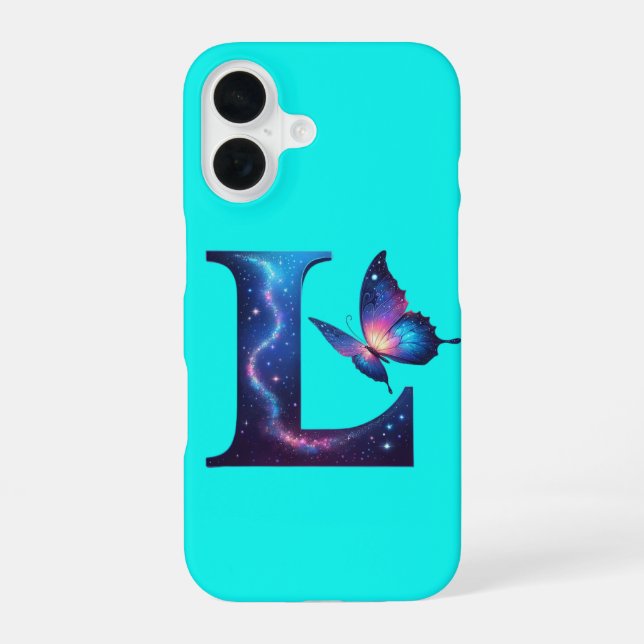 Coque iPhone 16 Première initiale (Verso)