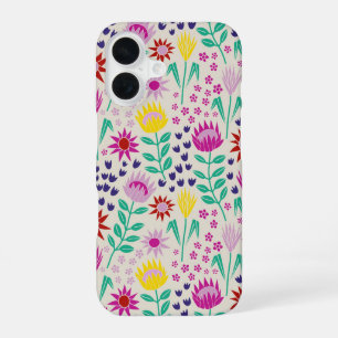 Coque iPhone 16 Protea Floral Block Imprimer Lampes Millefleur
