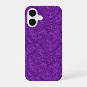 Coque iPhone 16 Purple Paisley