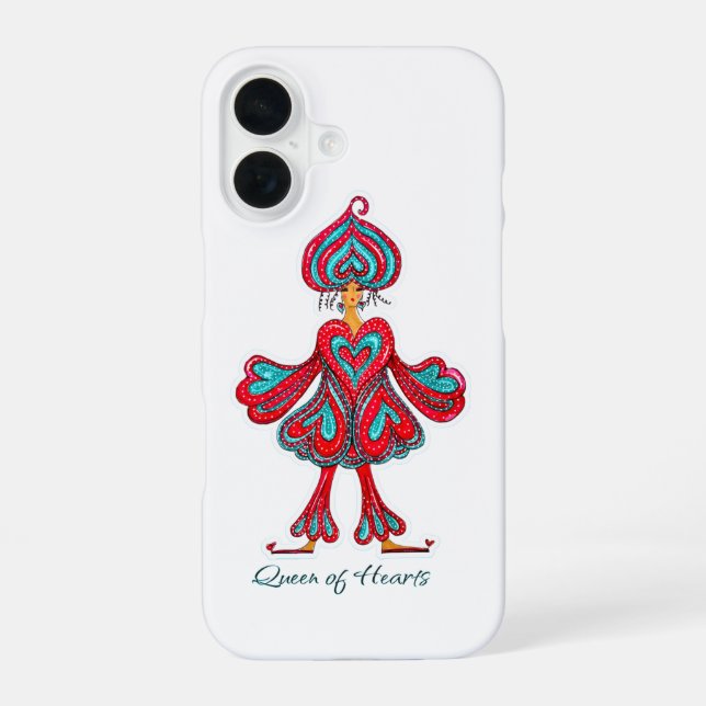 Coque iPhone 16 Queen of Hearts  (Verso)