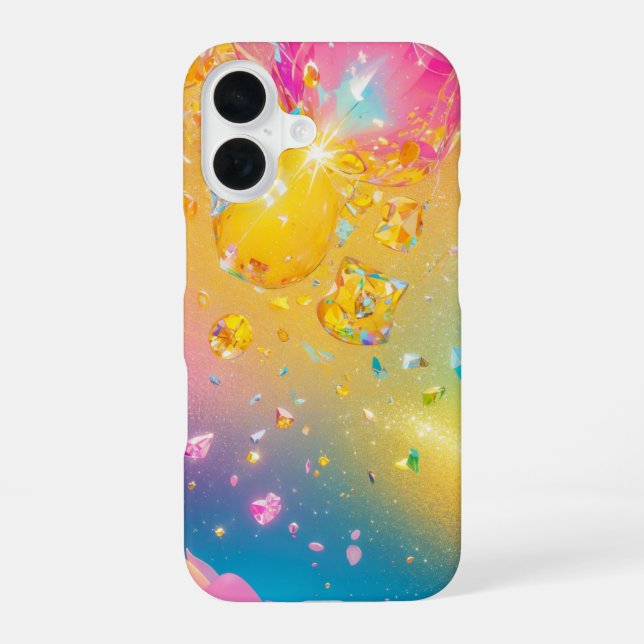 Coque iPhone 16 Rainbow Crystal Fantasy Phone Case (Verso)