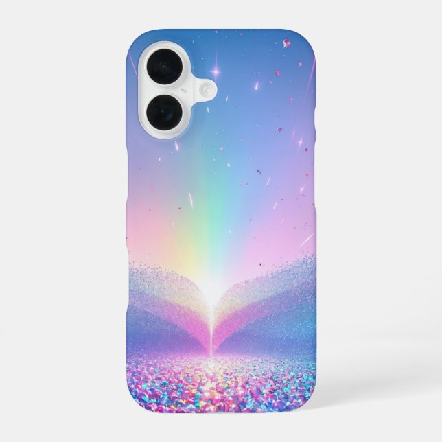 Coque iPhone 16 Rainbow Glow Fantasy Phone Case (Verso)