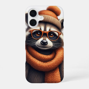 Coque iPhone 16 Raton laveur élégant