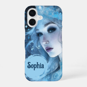 Coque iPhone 16 Reine de Glace Mystique - Art de la Déesse de l'Hi