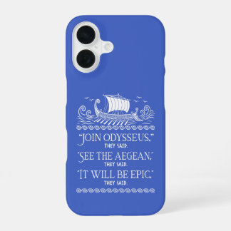 Coque iPhone 16 Rejoignez Ulysse, Odyssée Drôle, Mythologie Épique