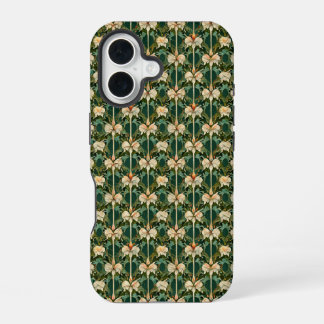 Coque iPhone 16 Répétition des Motifs botaniques