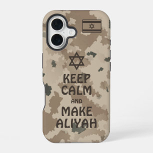 Coque iPhone 16 Restez Calme Et Faites De L'Aliyah - Désert