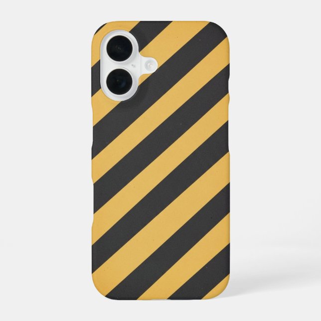 Coque iPhone 16 Retro Caution Stripe Panel (Verso)