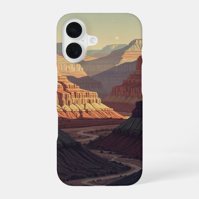 Coque iPhone 16 Retro Silent Canyon (Verso)