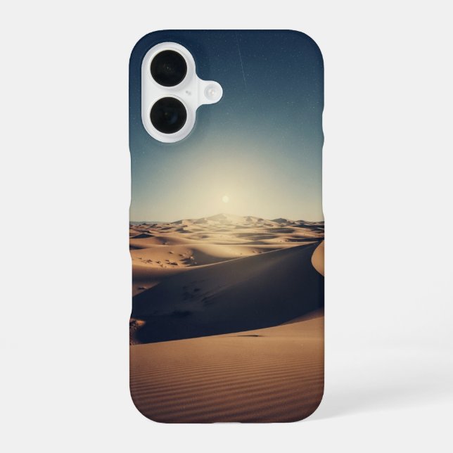 Coque iPhone 16 Retro Starry Desert Landscape (Verso)