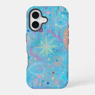 Coque iPhone 16 Rêve de Pastels Bleus Abstrait