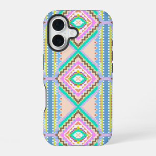 Coque iPhone 16 Rêve pastel électrique kaléidoscope