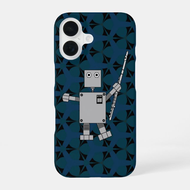 Coque iPhone 16 Robot à fluide (Verso)