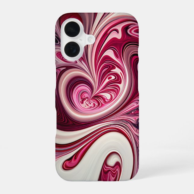 Coque iPhone 16 Rose torride (Verso)