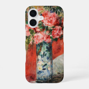 Coque iPhone 16 Roses et pivoines dans un vase   Renoir