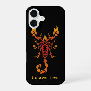 Coque iPhone 16 Scorpion des Flammes