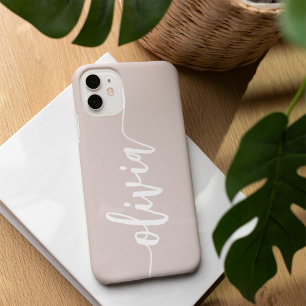 Coque iPhone 16 Script esquissé moderne Nom personnalisé