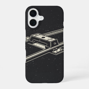 Coque iPhone 16 Segment de voie ferrée rétro
