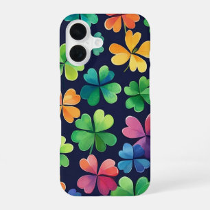 COQUE iPhone 16 SHAMROCKS CELTIQUES IRLANDAIS COLORÉS