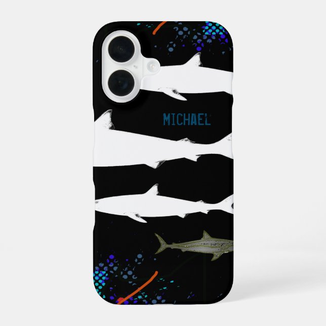 Coque iPhone 16 shark (Verso)