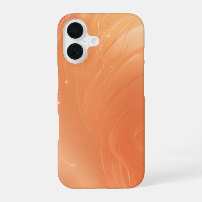 Coque iPhone 16 Shimmering Coral Flow Abstract Phone Case (Verso)