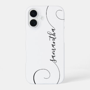 Coque iPhone 16 Signature Boucle Noir