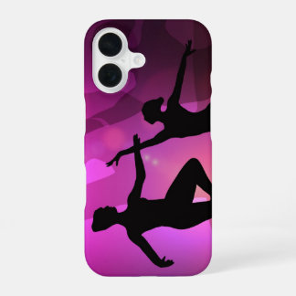 Coque iPhone 16 Silhouette de danseuse de ballet rose