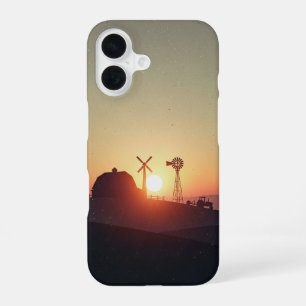 Coque iPhone 16 Silhouette de Ferme Rétro