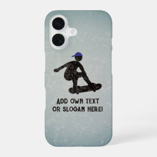 Coque iPhone 16 Skate Tricks - Skateboard et votre texte / nom