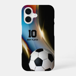 Coque iPhone 16 Soccer Football meilleur joueur No.